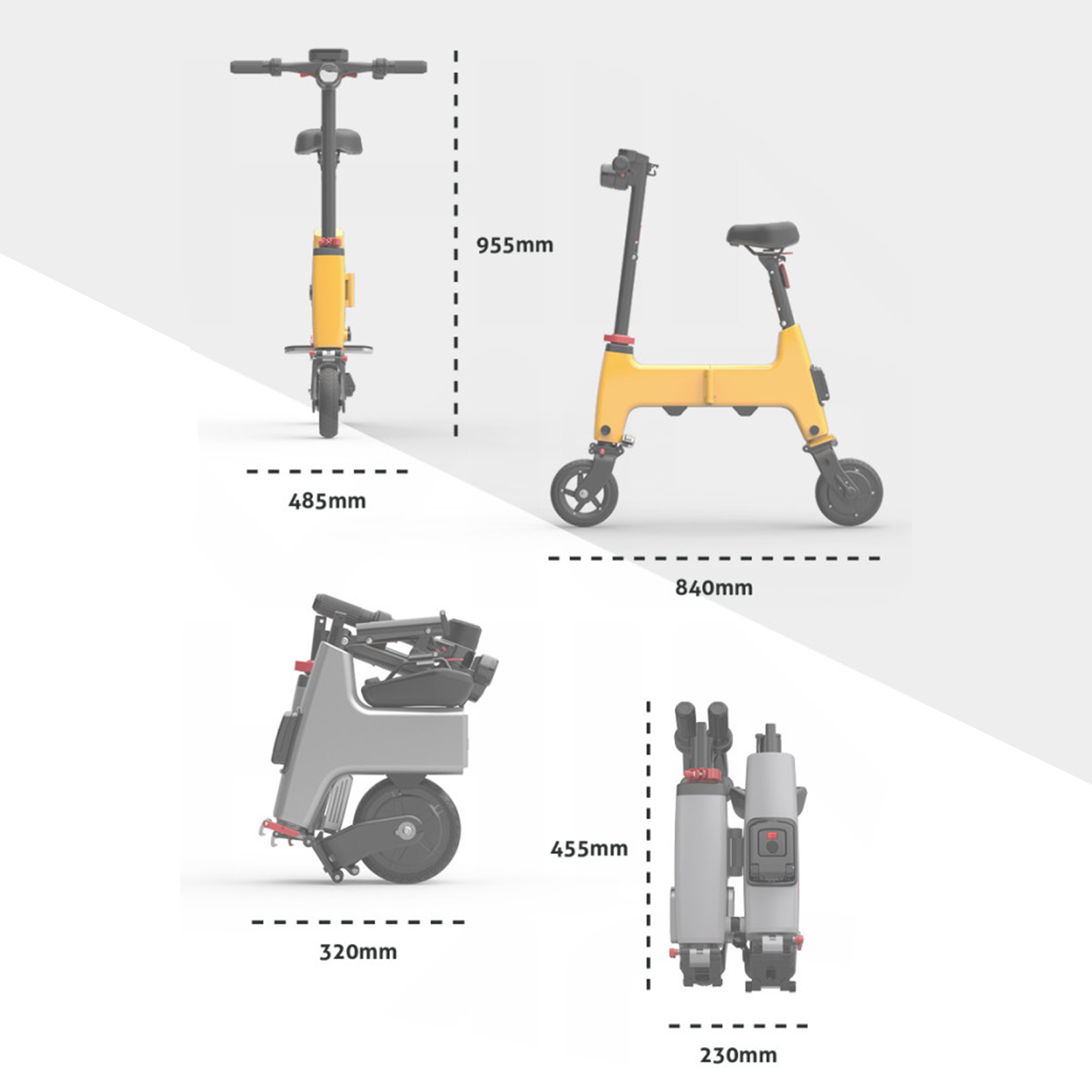 Refurbished HIMO Electric Bike H1 Grey