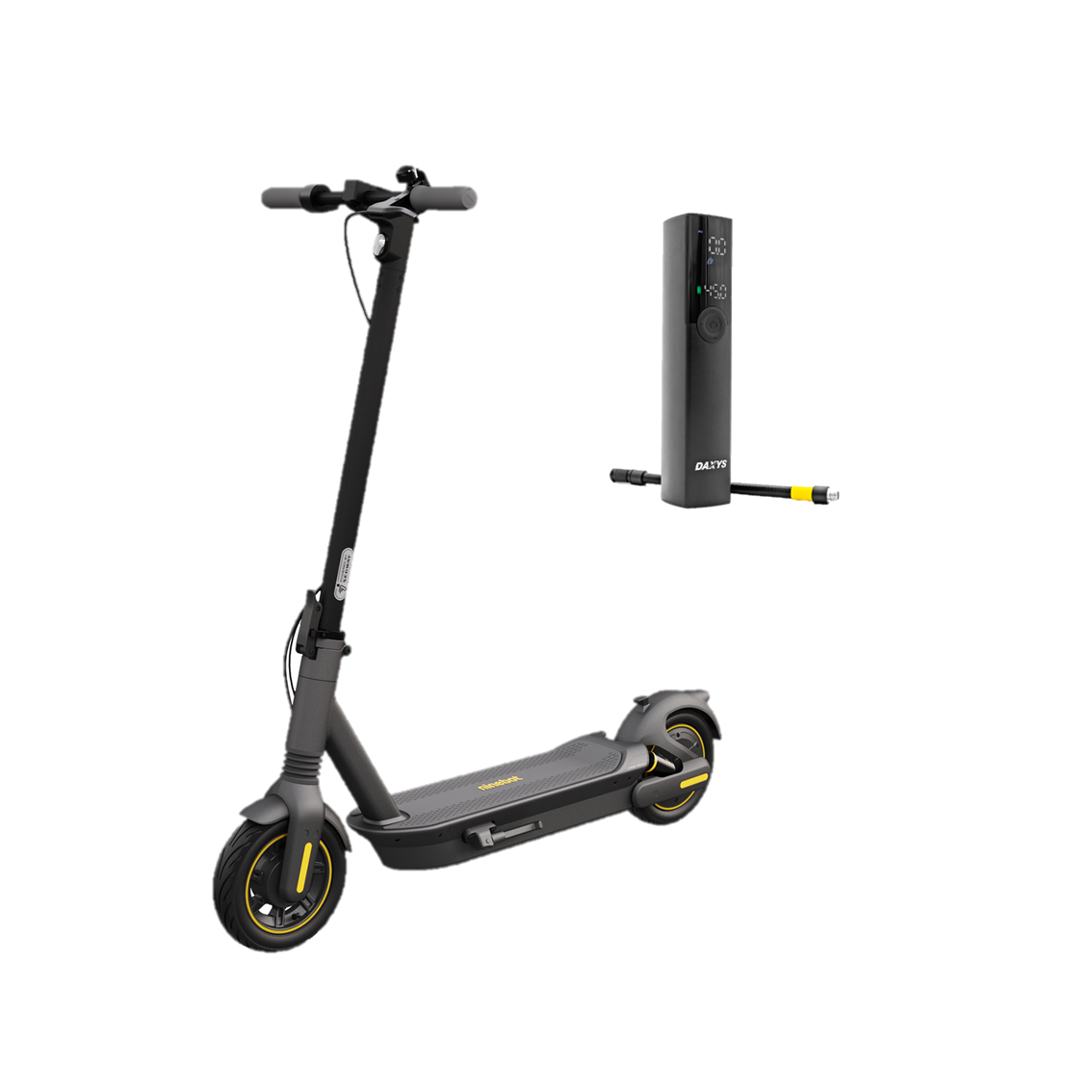 Segway Ninebot KickScooter G65 & Daxys Portable Electric Air Pump Bundle