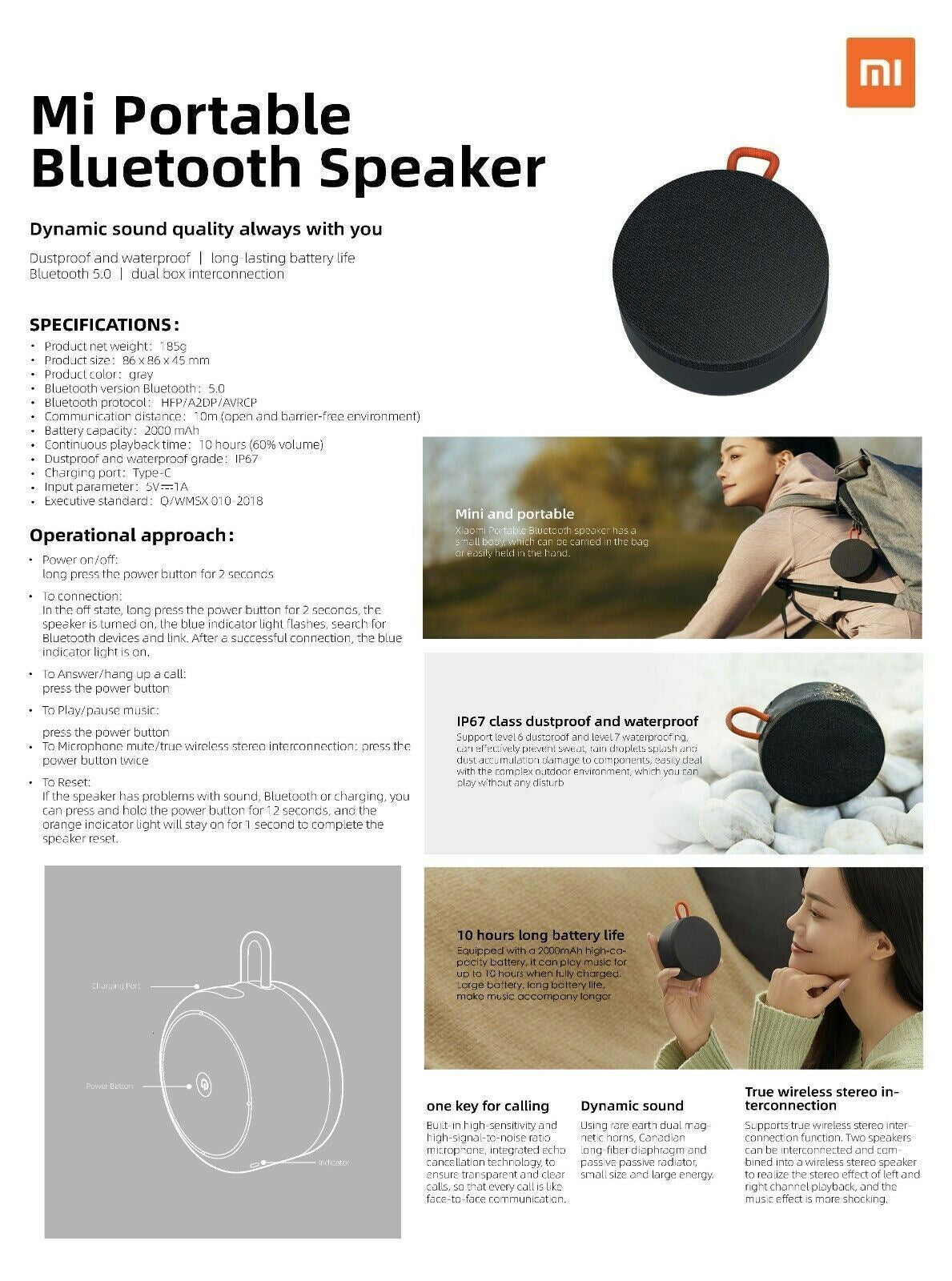 Xiaomi Mi Portable Bluetooth Speaker