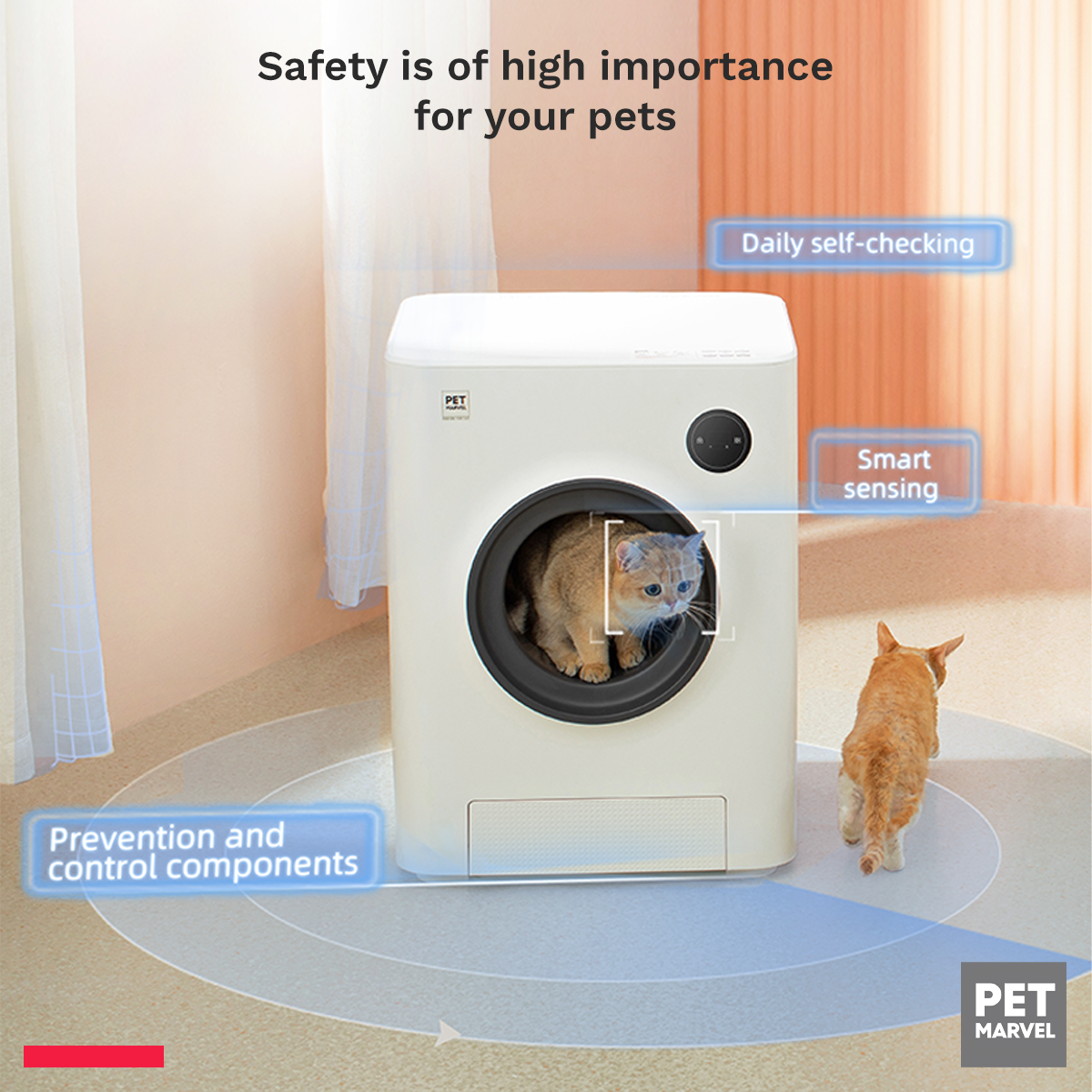 Pet Marvel Smart Self Cleaning Cat Litter Box