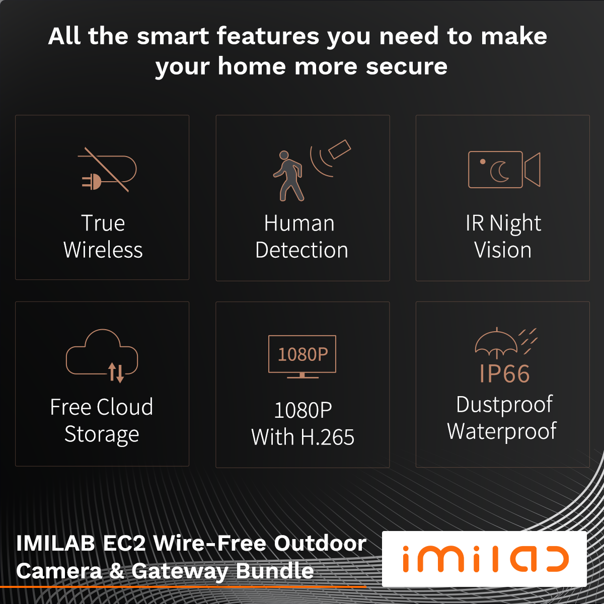 Imilab EC2 Wire-Free Outdoor Camera & Gateway Bundle
