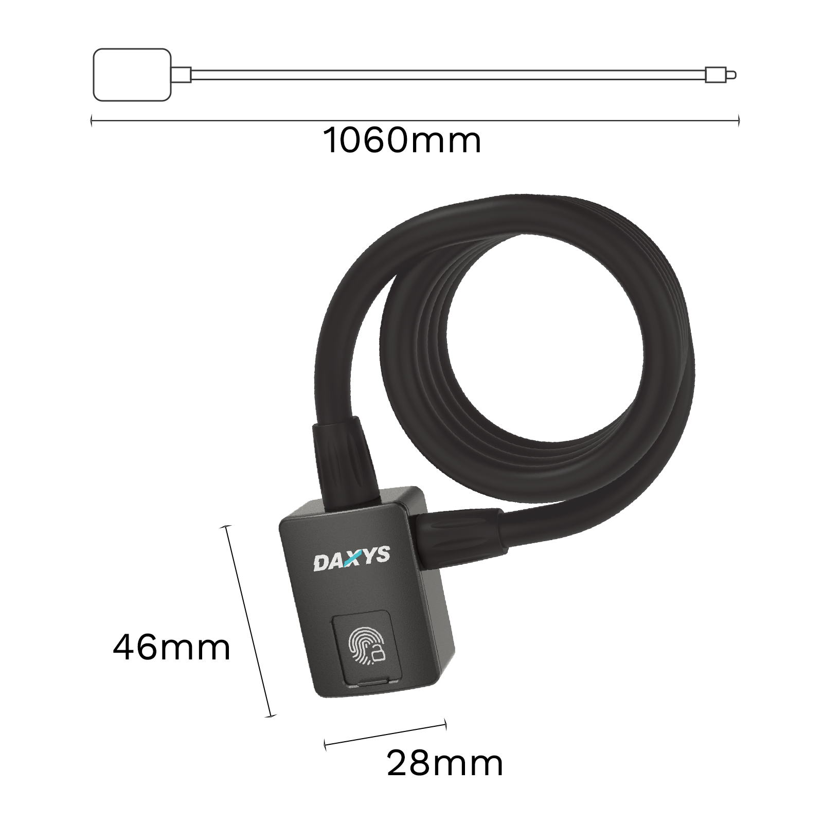 Daxys Fingerprint Cable Lock