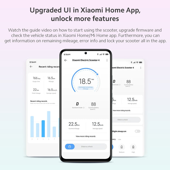 Xiaomi Electric Scooter 4 with Password Lock - Portable, Long-Lasting Xiaomi Scooter for City Commutes
