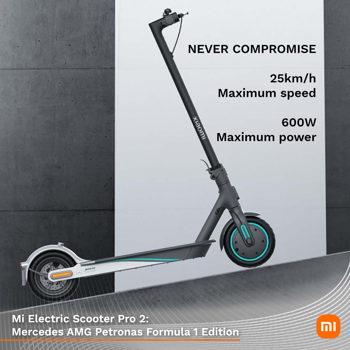 OPEN BOX-Xiaomi Mi Electric Scooter Pro 2: Mercedes AMG Petronas Formula 1 Edition