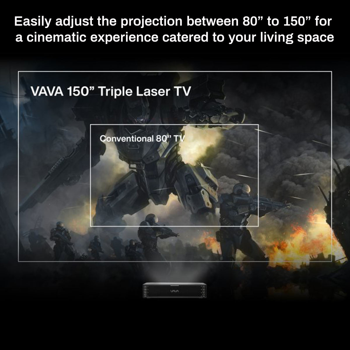 [Bundle] VAVA Chroma 4K Triple Laser Projector + Fresnel Screen 100"