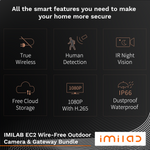 Imilab EC2 Wire-Free Outdoor Camera & Gateway Bundle