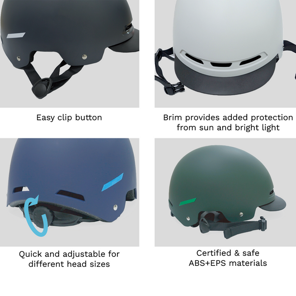 Daxys Street Helmet One Size Fits All-Gunmetal